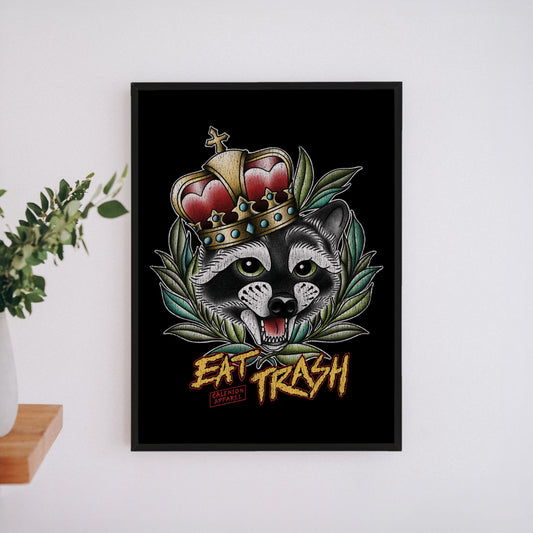 Eat Trash A4 Art Print