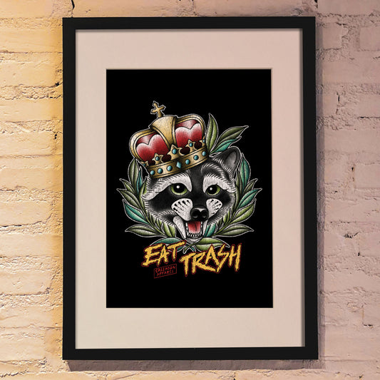 Eat Trash A4 Art Print