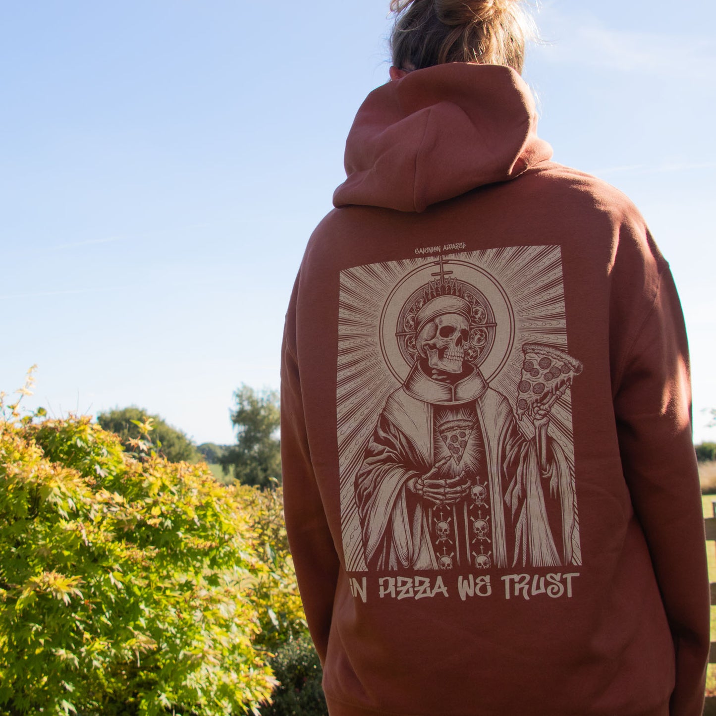 In Pizza We Trust Heavy Hoodie