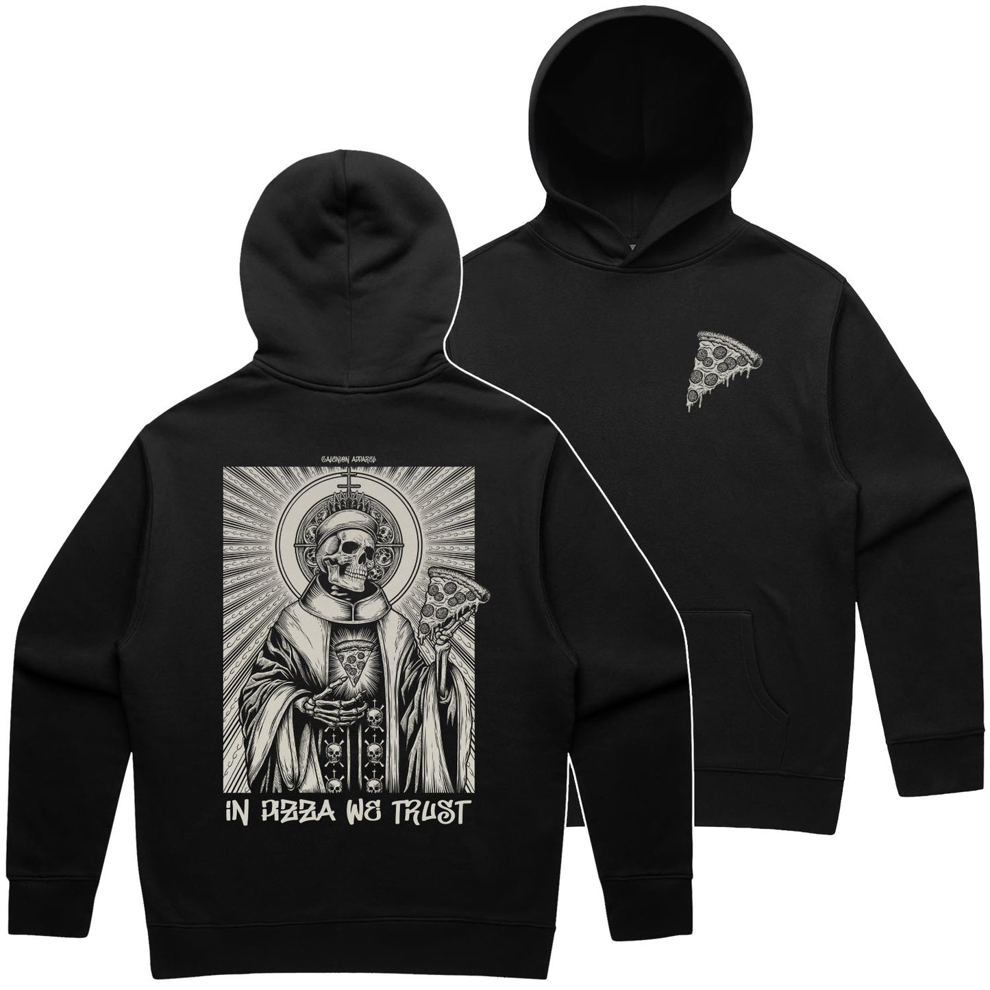 In Pizza We Trust Heavy Hoodie