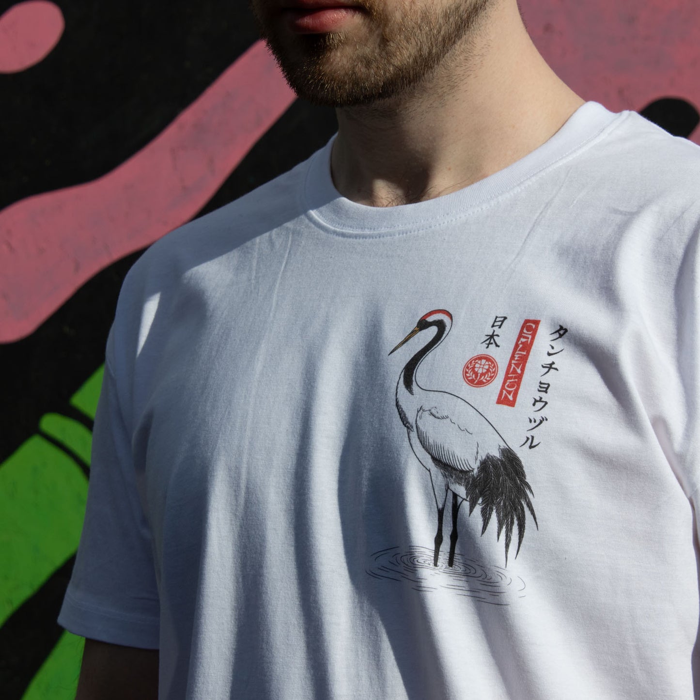 Woodblock Crane T-Shirt