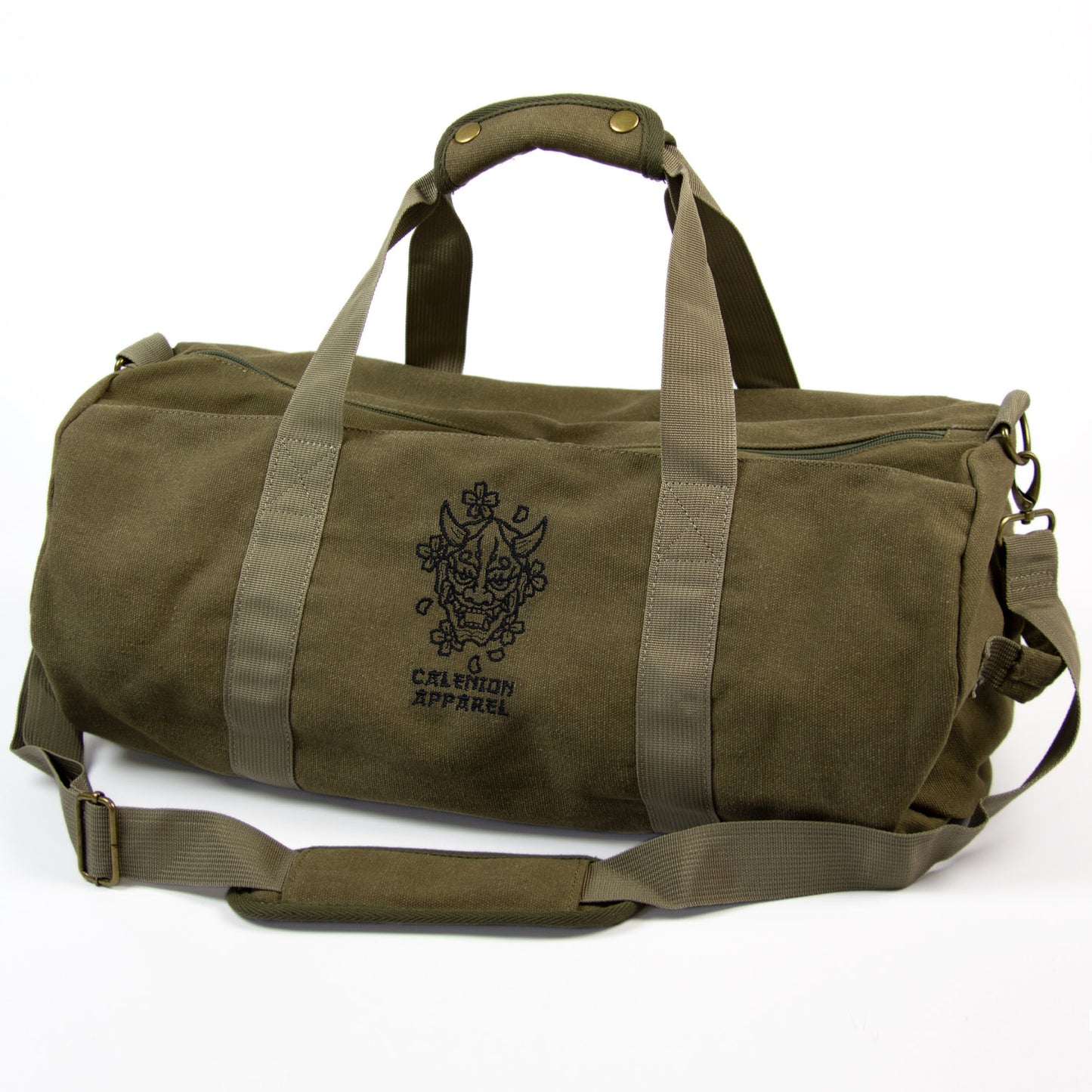 Hannya Vintage Canvas Barrel Bag