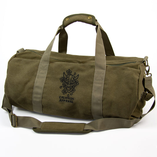 Hannya Vintage Canvas Barrel Bag