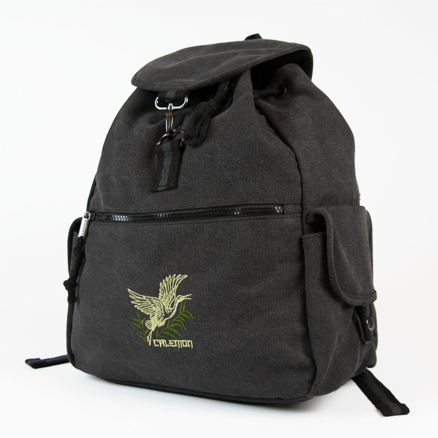 Japanese Crane Vintage Canvas Backpack