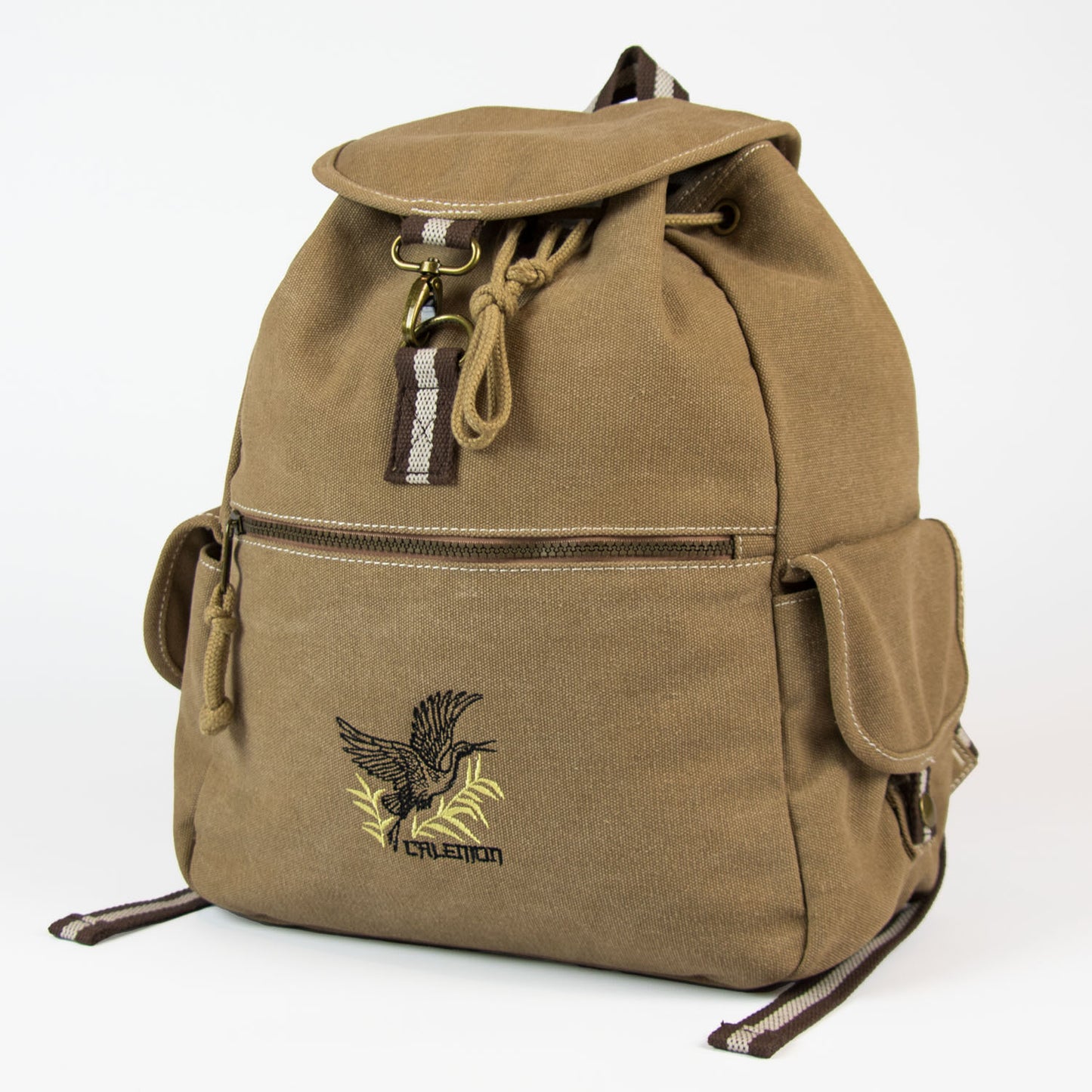 Japanese Crane Vintage Canvas Backpack