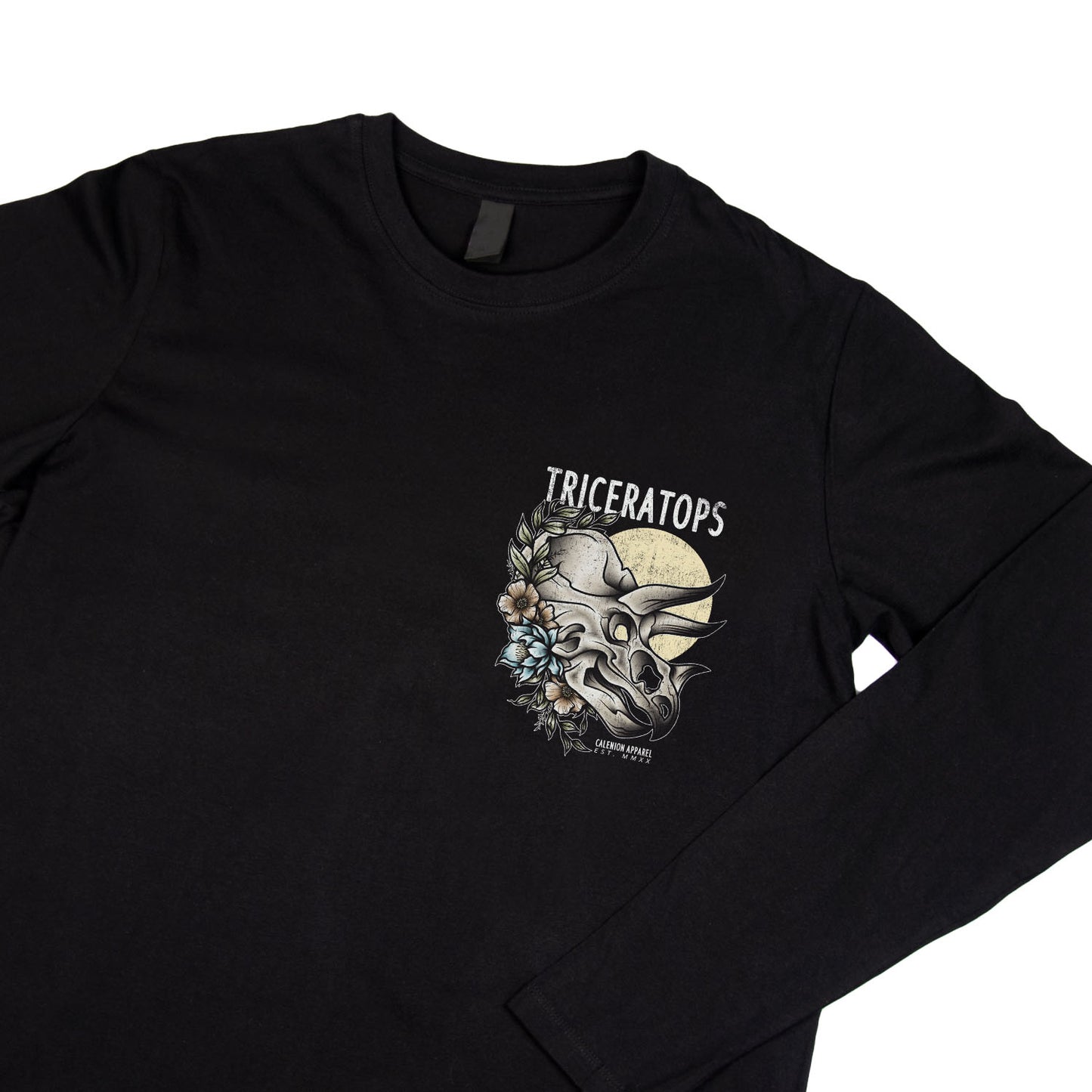 Triceratops Skull Long Sleeve Shirt