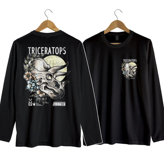 Triceratops Skull Long Sleeve Shirt