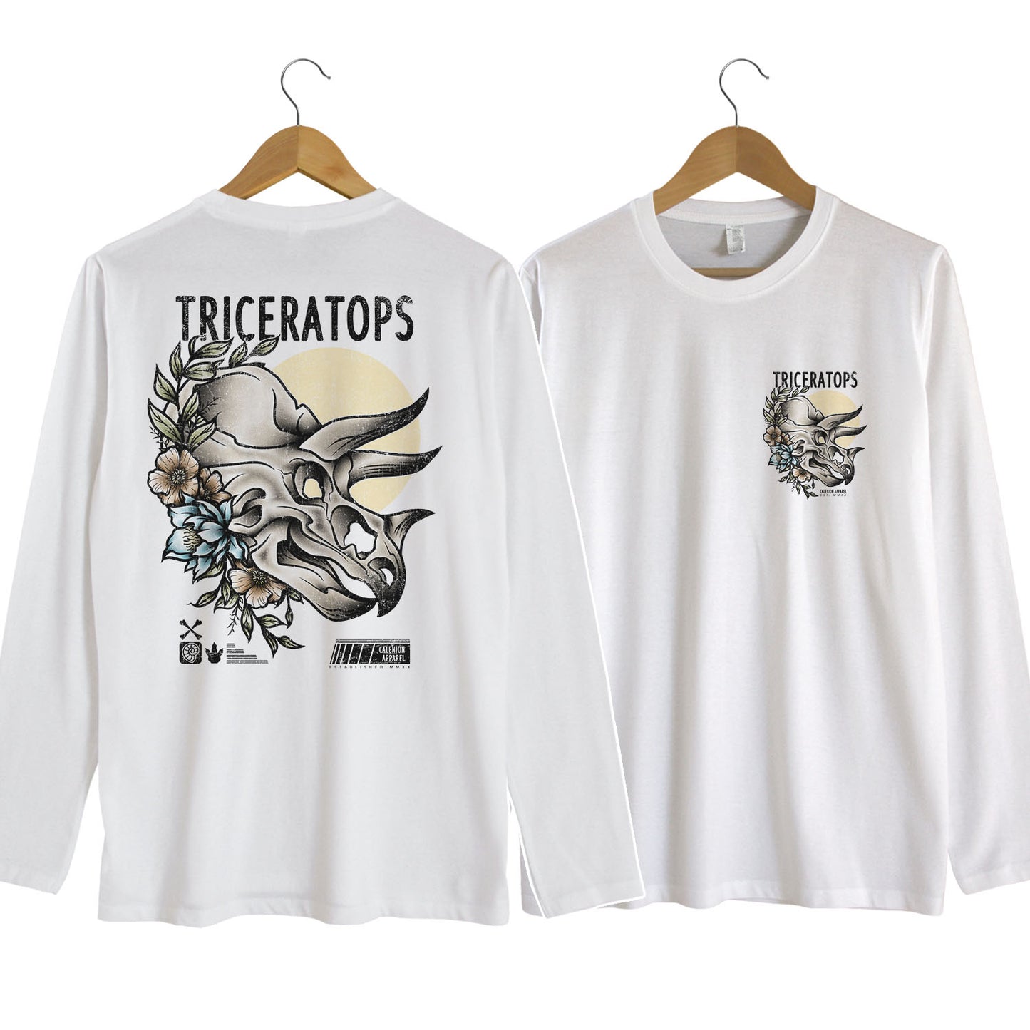 Triceratops Skull Long Sleeve Shirt