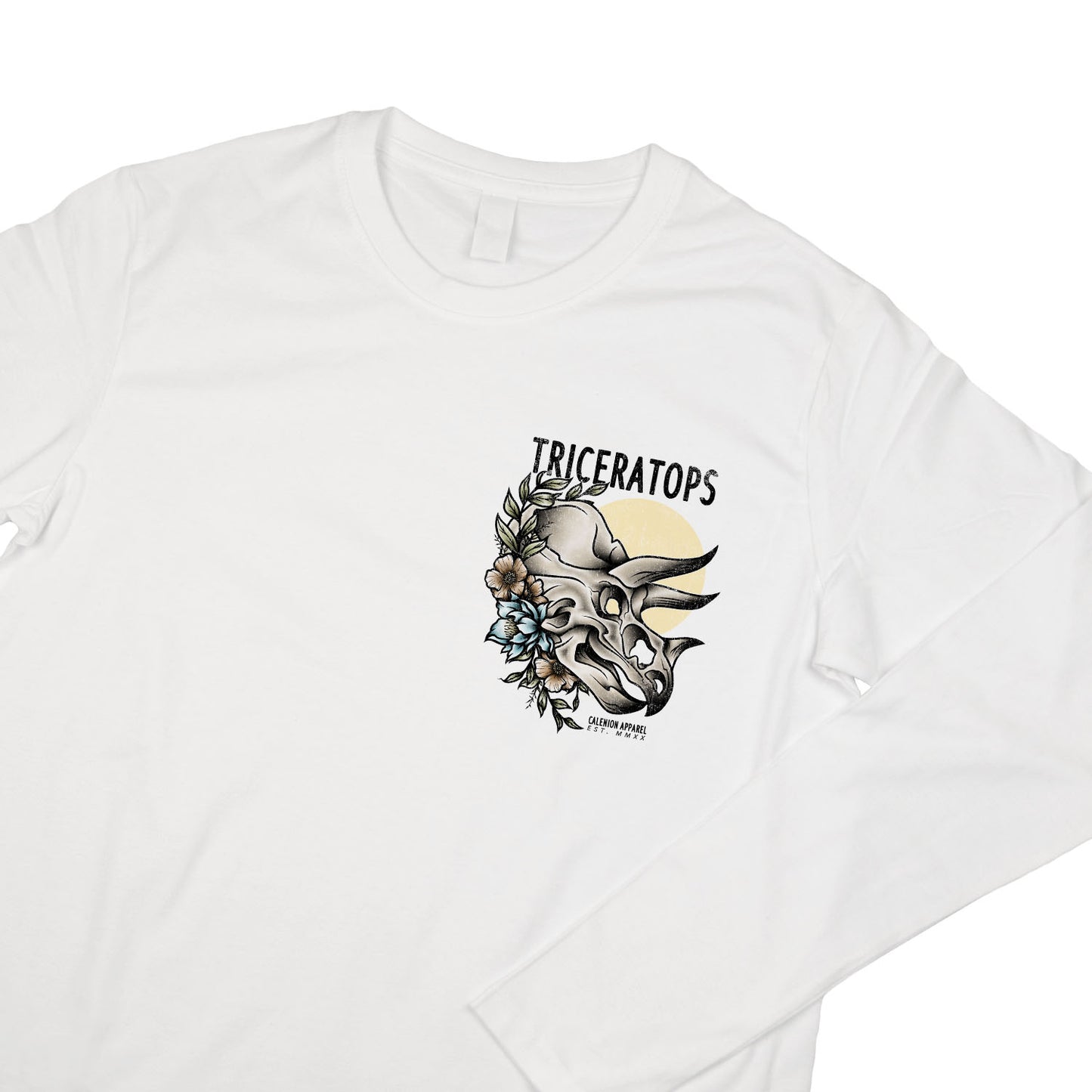 Triceratops Skull Long Sleeve Shirt