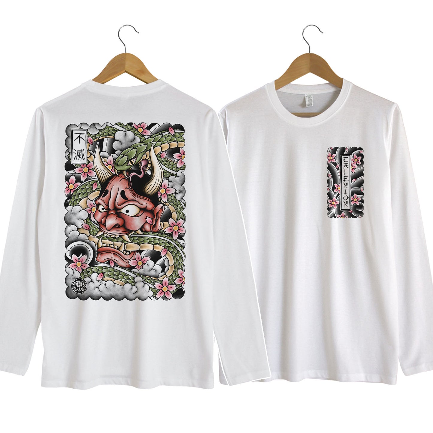 Hannya & Snake Long Sleeve Shirt