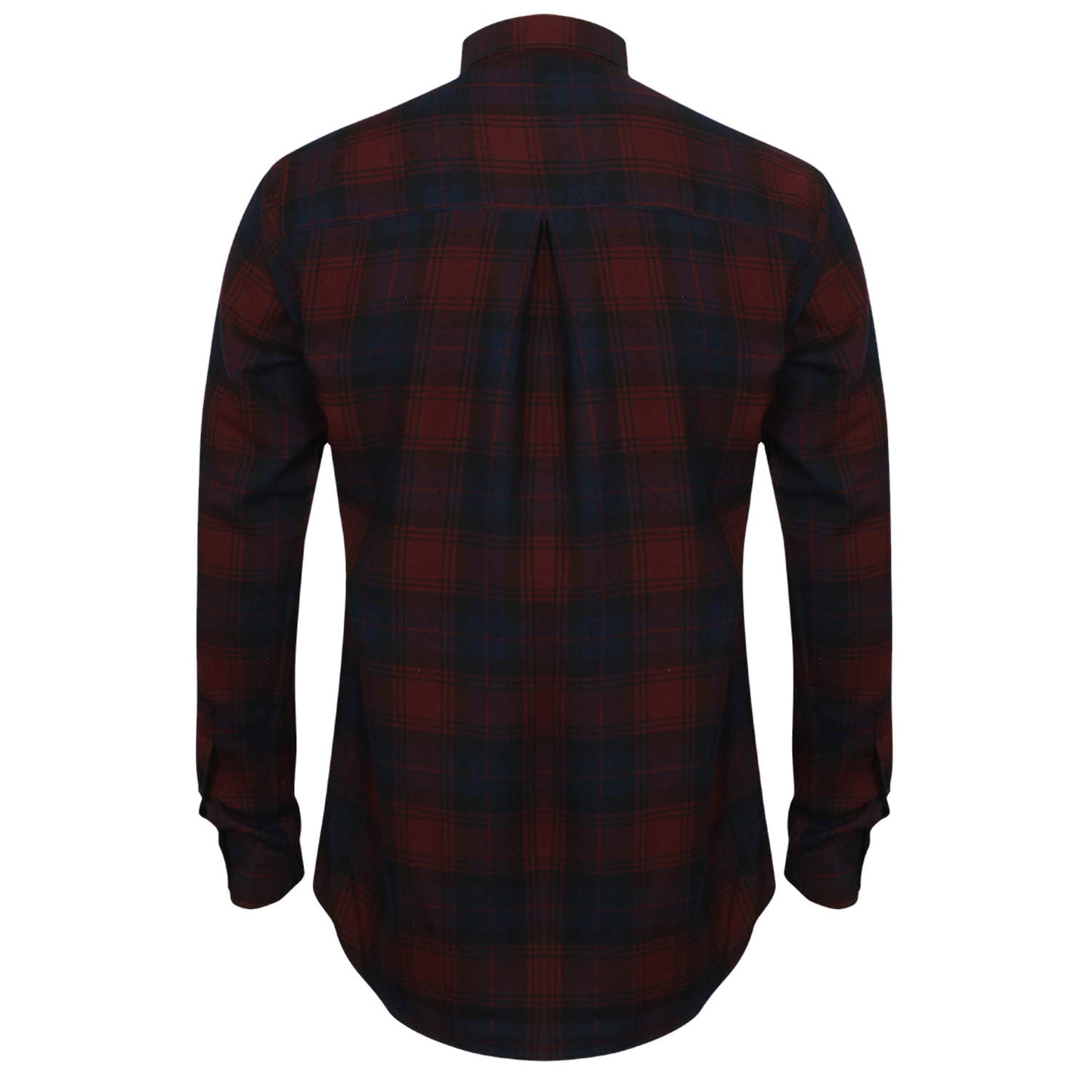 Swallow Slim Fit Check Shirt (Burgundy)