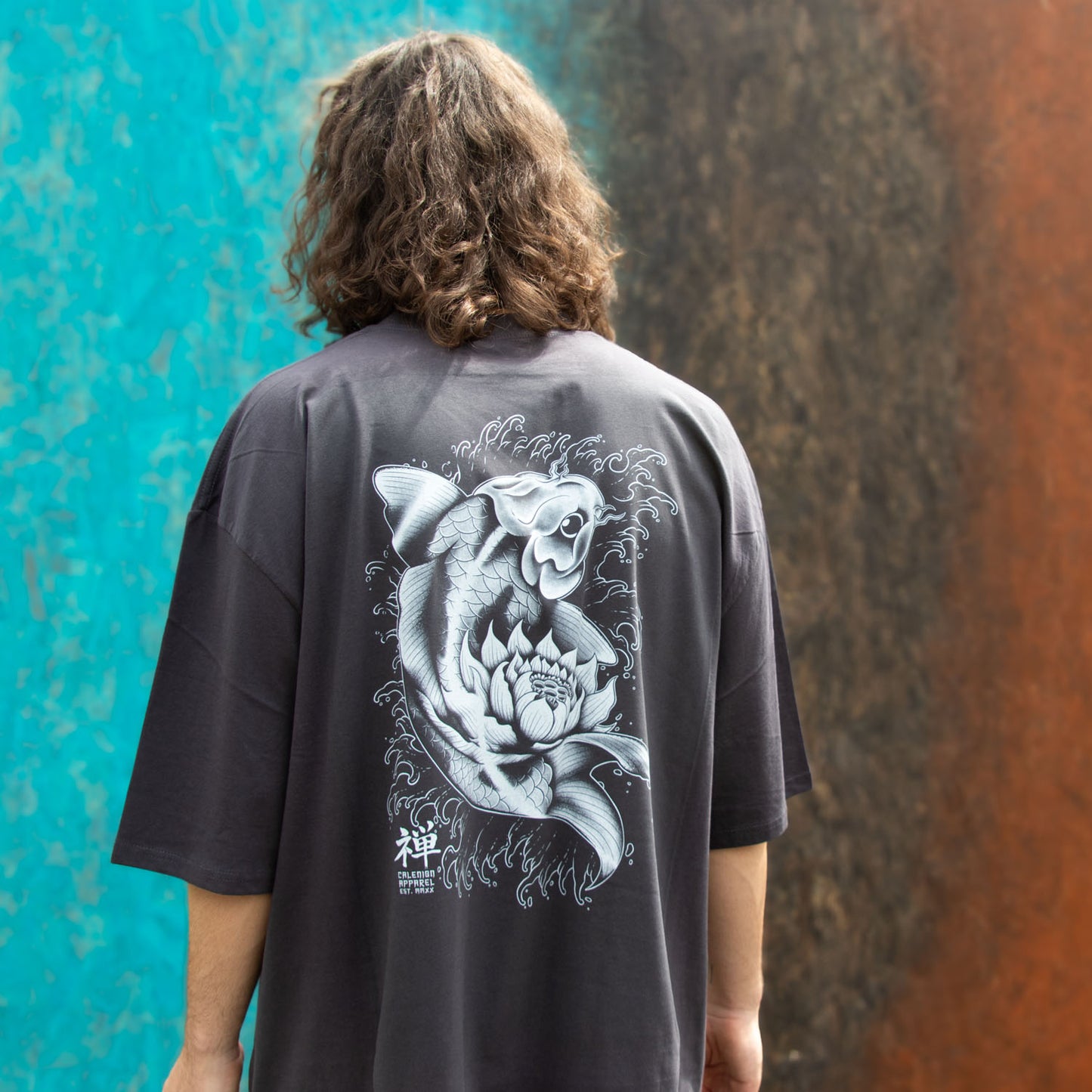 Koi Lotus Oversized T-Shirt