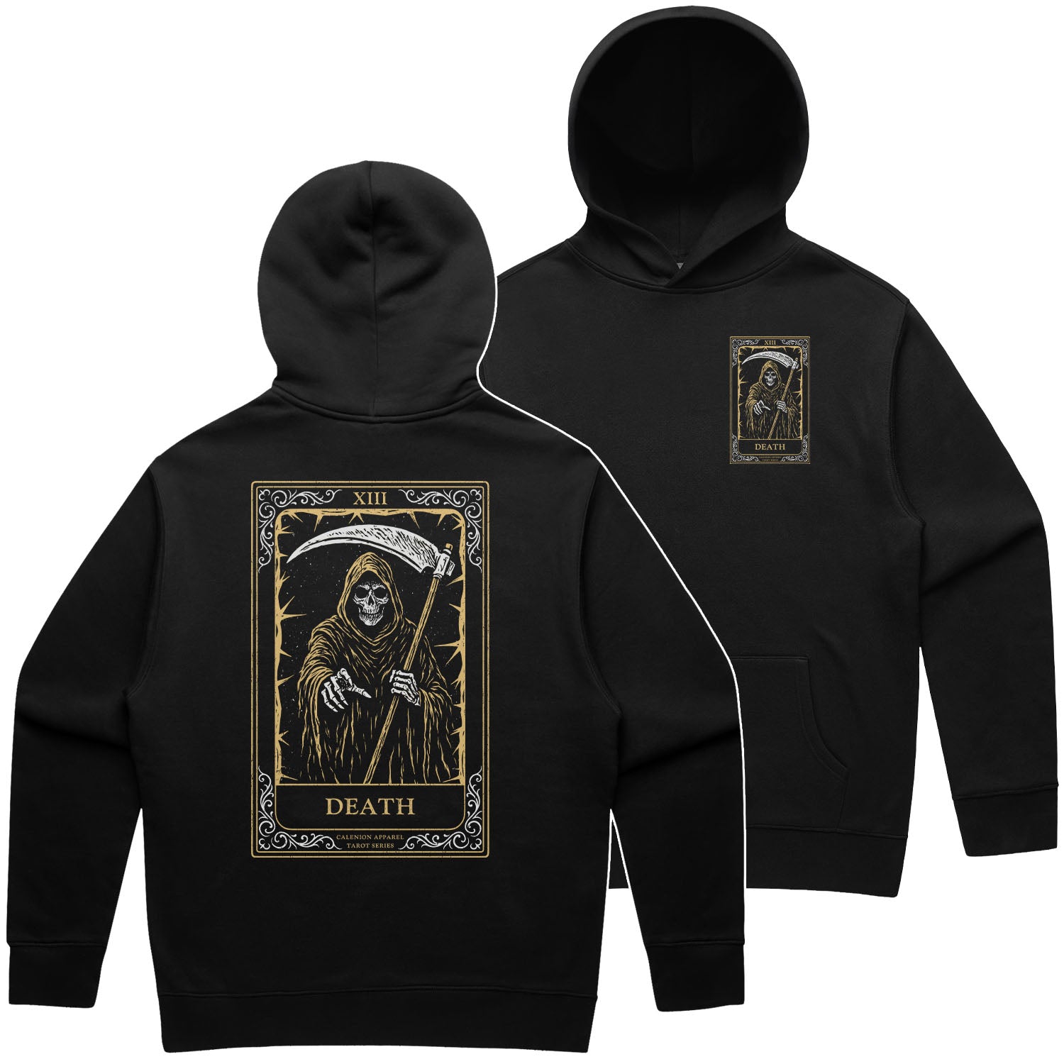 Death Tarot Series Heavy Hoodie | Calenion Apparel