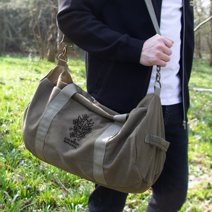 Hannya Vintage Canvas Barrel Bag (Military Green)