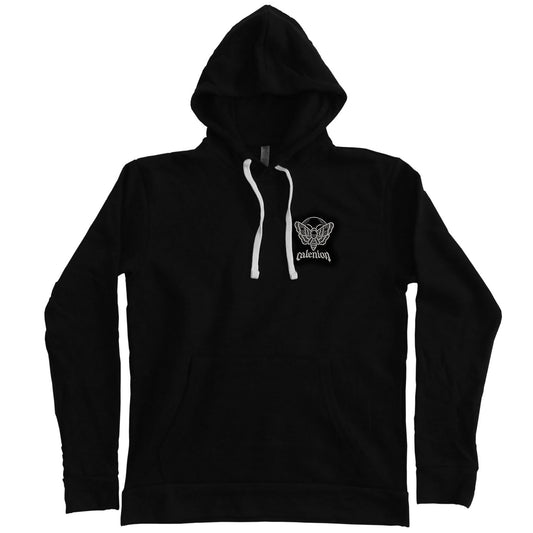 Death Moth Embroidered Pullover Hoodie