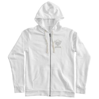 Death Moth Embroidered Zip Hoodie