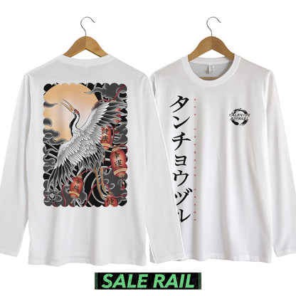 Japanese Crane Long Sleeve Shirt (Discontinued Product) [Size S]