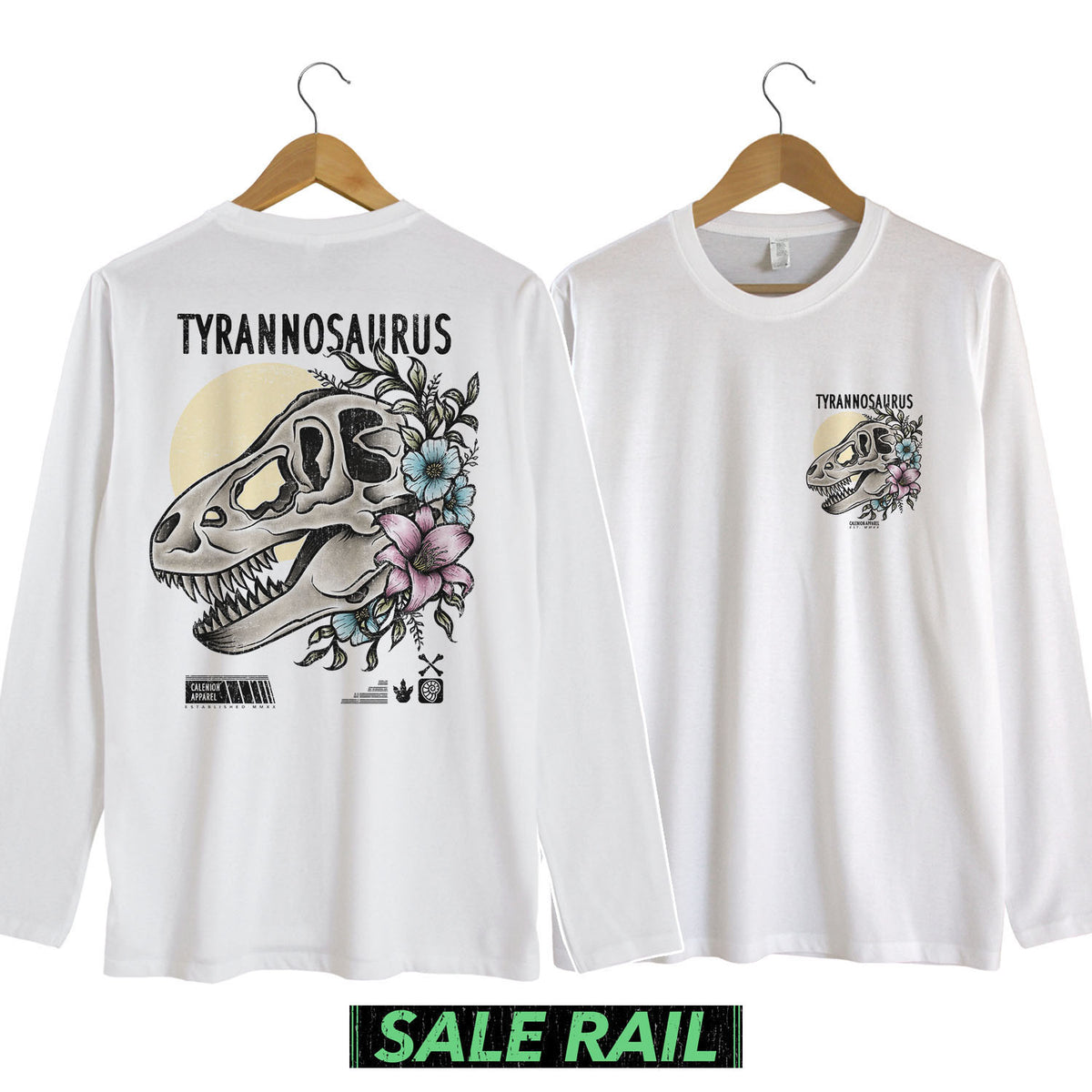 Tyrannosaurus Skull Long Sleeve Shirt (Discontinued Product) [Size M]