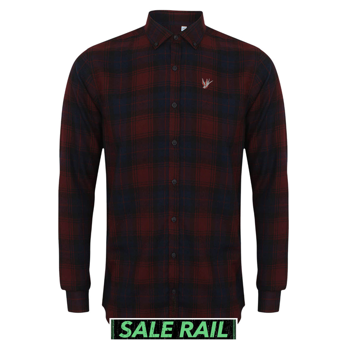 Swallow Slim Fit Check Shirt (Discontinued Product) [Size XXL]