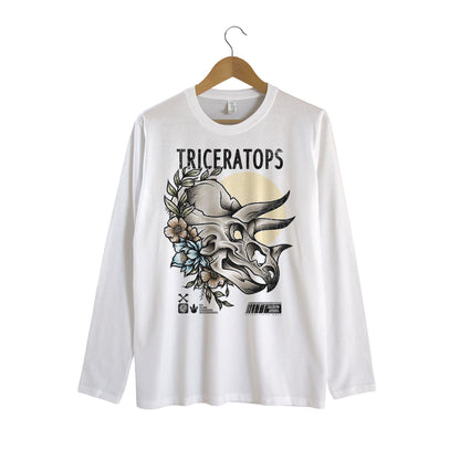 Triceratops Skull Long Sleeve Shirt