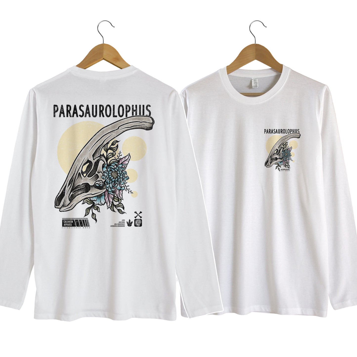 Parasaurolophus Skull Long Sleeve Shirt