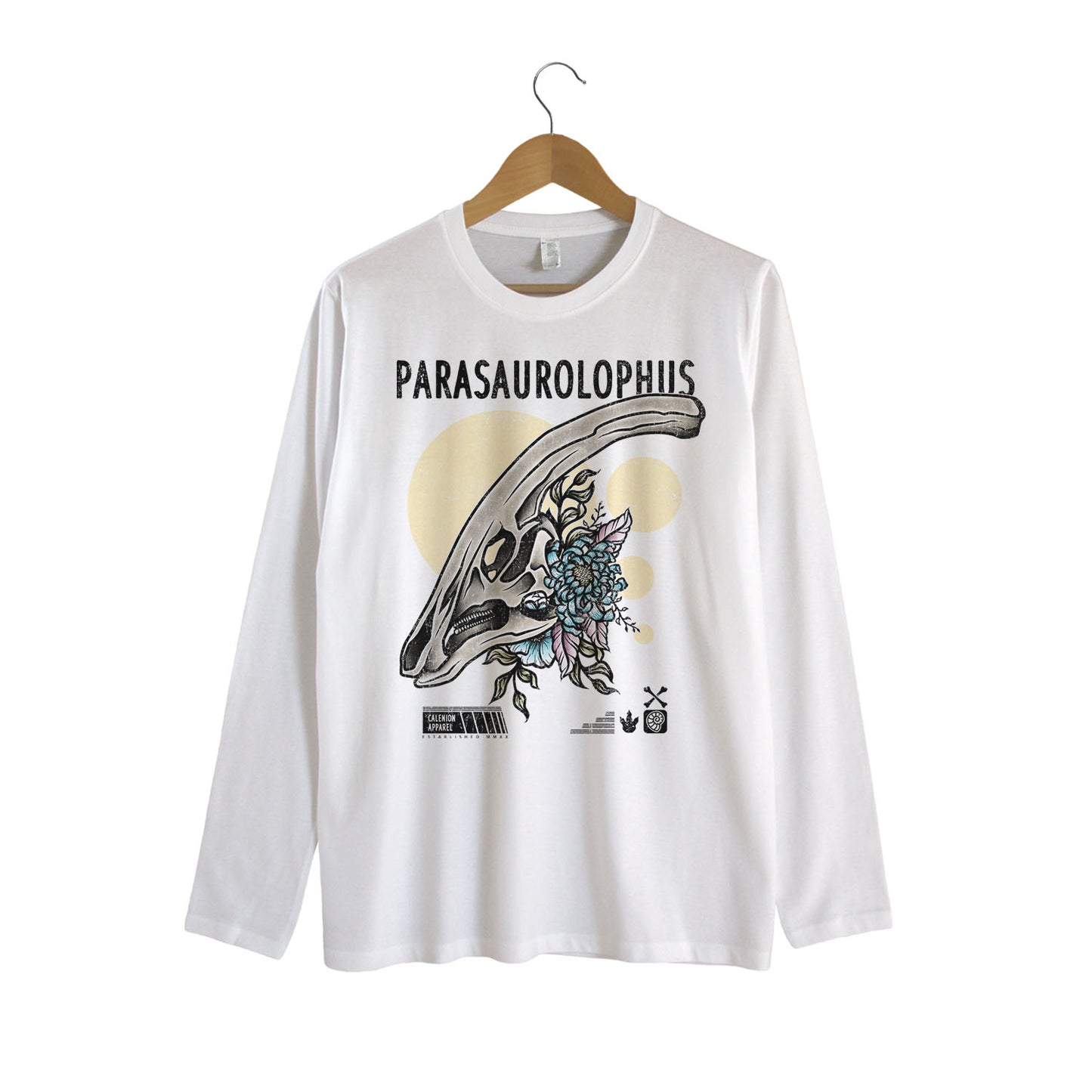 Parasaurolophus Skull Long Sleeve Shirt
