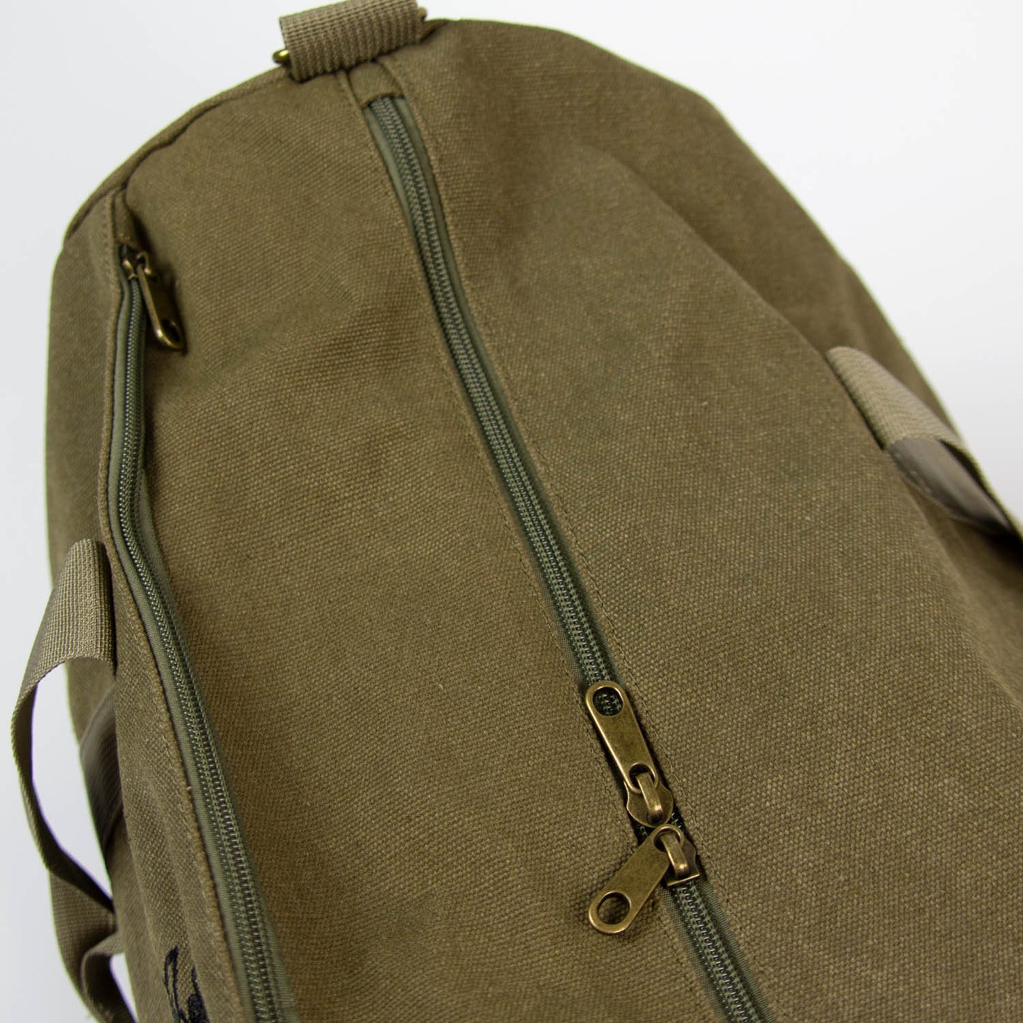 Hannya Vintage Canvas Barrel Bag (Military Green)