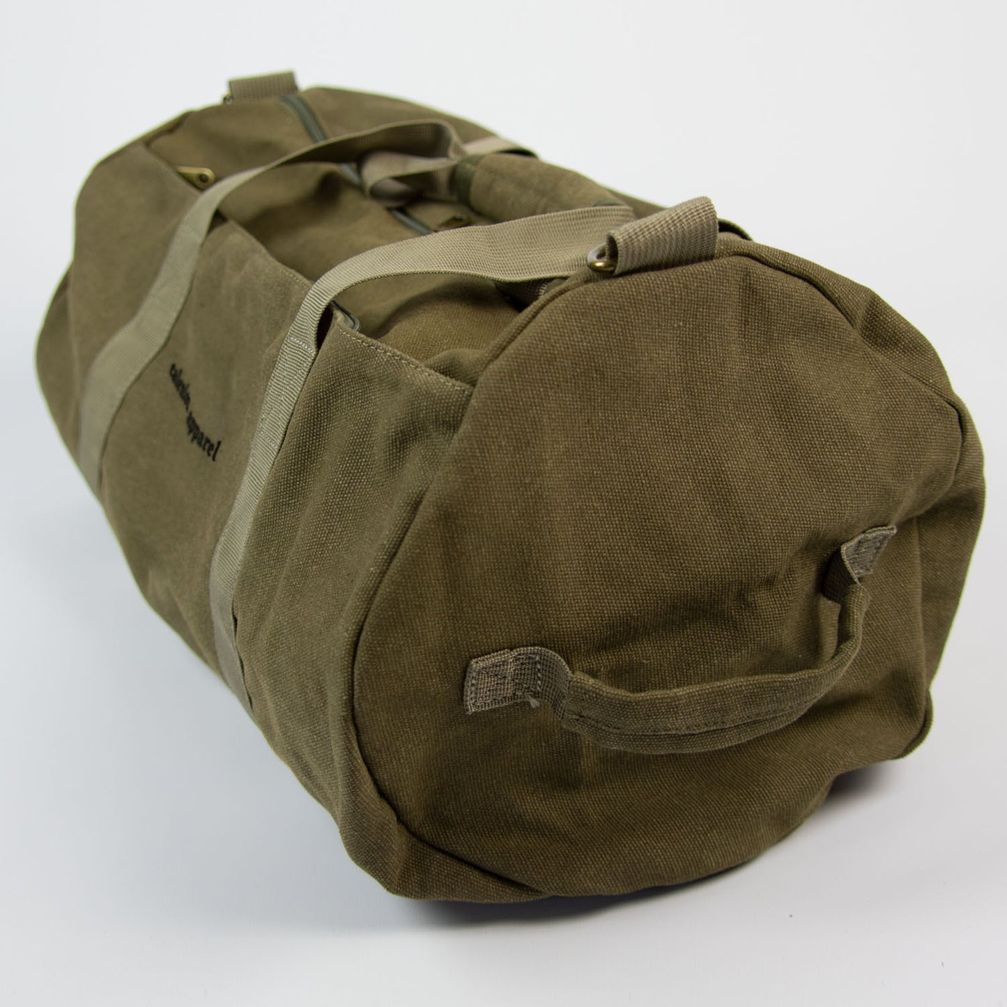 Calenion Vintage Canvas Barrel Bag (Military Green)
