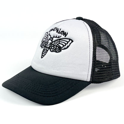 Death Moth Trucker Cap (Black/White)